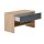 Interliving Garderobe Serie 6012 - Garderobenbank anthrazitfarbener Mattlack & Asteiche - eine Schublade, Breite ca. 80 cm