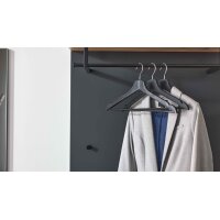 Interliving Garderobe Serie 6012 - Wandgarderobe anthrazitfarbener Mattlack & Asteiche - ca. 80 x 120 cm