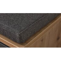 Interliving Garderobe Serie 6012 - Sitzkissen silber-anthrazitfarbener Bezug - Länge ca. 80 cm
