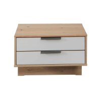 WIEMANN Modena Plus - Hänge-Nachtkonsolen-Set Champagner & Eiche bianco - zweiteilig, Breite ca. 60 cm