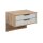 WIEMANN Modena Plus - Hänge-Nachtkonsolen-Set Champagner & Eiche bianco - zweiteilig, Breite ca. 60 cm