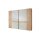 WIEMANN Modena Plus - Schwebetürenschrank Champagner & Eiche bianco - zwei Türen, Breite ca. 300 cm