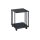 Beistelltisch Paris 1 schwarzes Glas & schwarzes Metall - ca. 40 x 40 cm