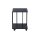 Beistelltisch Paris 1 schwarzes Glas & schwarzes Metall - ca. 40 x 40 cm