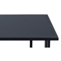 Couchtisch Paris 2 schwarzes Glas & schwarzes Metall - ca. 75 x 75 cm