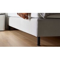 Interliving Boxspringbett Serie 1418 - Boxspringbett mit feinem Cordbezug silberfarbener Feincord – Liegefläche ca. 180 x 200 cm
