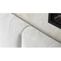 Interliving Boxspringbett Serie 1418 - Boxspringbett mit feinem Cordbezug silberfarbener Feincord – Liegefläche ca. 180 x 200 cm