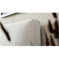 Interliving Boxspringbett Serie 1418 - Boxspringbett mit feinem Cordbezug silberfarbener Feincord – Liegefläche ca. 180 x 200 cm