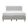 Interliving Boxspringbett Serie 1418 - Boxspringbett mit feinem Cordbezug silberfarbener Feincord – Liegefläche ca. 180 x 200 cm