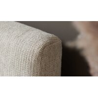 Interliving Boxspringbett Serie 1418 - Boxspringbett mit gestepptem Kopfteil naturfarbener Webstoff Famosa – Liegefläche ca. 180 x 200 cm