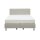 Interliving Boxspringbett Serie 1418 - Boxspringbett mit gestepptem Kopfteil naturfarbener Webstoff Famosa – Liegefläche ca. 180 x 200 cm