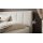 Interliving Boxspringbett Serie 1418 - Boxspringbett mit gestepptem Kopfteil naturfarbener Webstoff Famosa – Liegefläche ca. 180 x 200 cm
