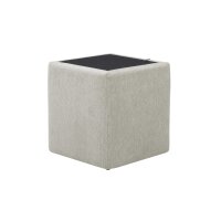Interliving Boxspringbett Serie 1418 - Nachtkonsole mit Ladefeld naturfarbener Webstoff Famosa
