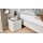 Interliving Boxspringbett Serie 1418 - Nachtkonsole mit Ladefunktion silberfarbener Feincord
