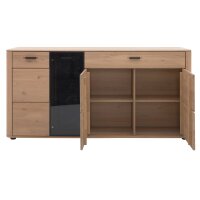 Interliving Wohnzimmer Serie 2029 - Sideboard Wildeiche & Granit-Steinoptik - vier Türen, eine Schublade, Breite ca. 178 cm