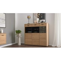 Interliving Wohnzimmer Serie 2029 - Highboard Wildeiche...