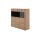 Interliving Wohnzimmer Serie 2029 - Highboard Wildeiche & Granit-Steinoptik - drei Türen, eine Schublade, Breite ca. 132 cm