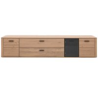 Interliving Wohnzimmer Serie 2029 - Hänge-Lowboard Wildeiche & Granit-Steinoptik - vier Türen, eine Schublade, Länge ca. 220 cm