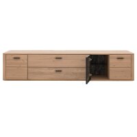 Interliving Wohnzimmer Serie 2029 - Hänge-Lowboard Wildeiche & Granit-Steinoptik - vier Türen, eine Schublade, Länge ca. 220 cm