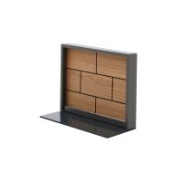 Interliving Wohnzimmer Serie 2030 - Wohnwand Wolfram Grey & Spaltholz - fünfteilig, Länge ca. 309 cm