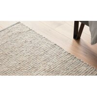 Interliving Teppich Serie B-8003 hellbraun melierte Schurwolle – ca. 70 x 300 cm