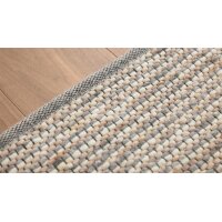 Interliving Teppich Serie B-8003 hellbraun melierte Schurwolle – ca. 90 x 170 cm