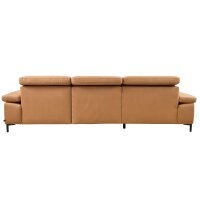Interliving Sofa Serie 4064 - Ecksofa kurkumafarbene Mikrofaser Galero Punto & Fuß W003-01 - Stellfläche ca. 275 x 176 cm