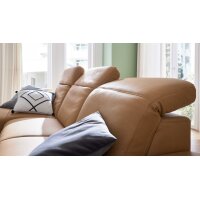 Interliving Sofa Serie 4064 - Ecksofa kurkumafarbene Mikrofaser Galero Punto & Fuß W003-01 - Stellfläche ca. 275 x 176 cm