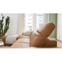 Interliving Sofa Serie 4064 - Ecksofa kurkumafarbene Mikrofaser Galero Punto & Fuß W003-01 - Stellfläche ca. 275 x 176 cm