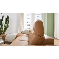 Interliving Sofa Serie 4064 - Ecksofa kurkumafarbene Mikrofaser Galero Punto & Fuß W003-01 - Stellfläche ca. 275 x 176 cm