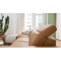 Interliving Sofa Serie 4064 - Ecksofa kurkumafarbene Mikrofaser Galero Punto & Fuß W003-01 - Stellfläche ca. 275 x 176 cm
