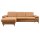Interliving Sofa Serie 4064 - Ecksofa kurkumafarbene Mikrofaser Galero Punto & Fuß W003-01 - Stellfläche ca. 275 x 176 cm