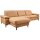 Interliving Sofa Serie 4064 - Ecksofa kurkumafarbene Mikrofaser Galero Punto & Fuß W003-01 - Stellfläche ca. 275 x 176 cm
