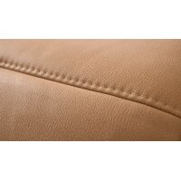 Interliving Sofa Serie 4064 - XXL-Funktionshocker kurkumafarbene Mikrofaser Galero Punto & Fuß W003-01 - ca. 130 x 65 cm