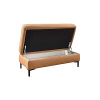 Interliving Sofa Serie 4064 - XXL-Funktionshocker kurkumafarbene Mikrofaser Galero Punto & Fuß W003-01 - ca. 130 x 65 cm