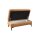 Interliving Sofa Serie 4064 - XXL-Funktionshocker kurkumafarbene Mikrofaser Galero Punto & Fuß W003-01 - ca. 130 x 65 cm