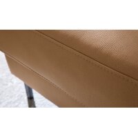 Interliving Sofa Serie 4064 - XXL-Polsterhocker kurkumafarbene Mikrofaser Galero Punto & Fuß W003-01 - ca. 130 x 65 cm