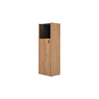 Interliving Wohnzimmer Serie 2027 - Highboard-Vitrine Asteiche - eine Tür, Höhe ca. 144 cm