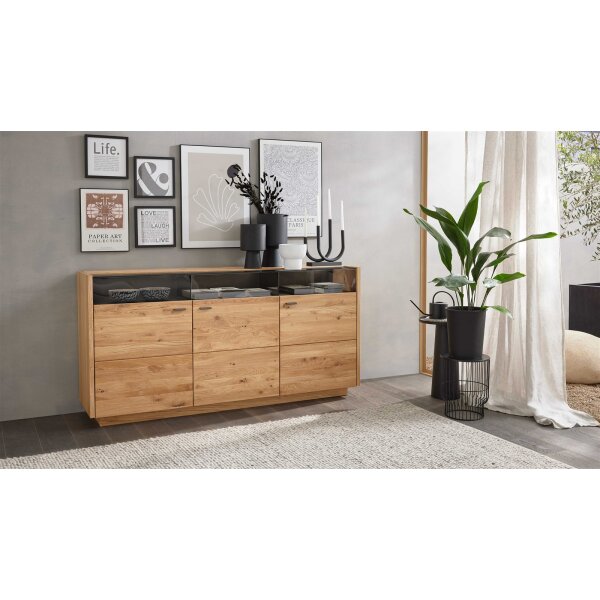 Interliving Wohnzimmer Serie 2027 - Sideboard Asteiche - drei Türen, Länge ca. 186 cm