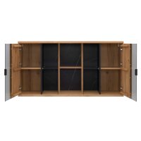 Interliving Wohnzimmer Serie 2027 - Wohnwand Asteiche - dreiteilig, Breite ca. 318 cm