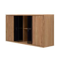 Interliving Wohnzimmer Serie 2027 - Hängeschrank Asteiche - zwei Türen, Breite ca. 140 cm