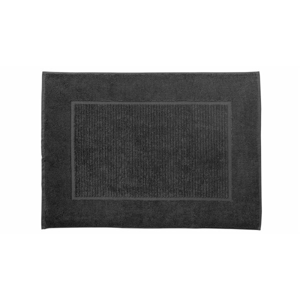 Interliving Handtuch Serie 9108 - Badvorleger anthrazitfarbene Baumwolle - ca. 60 x 80 cm