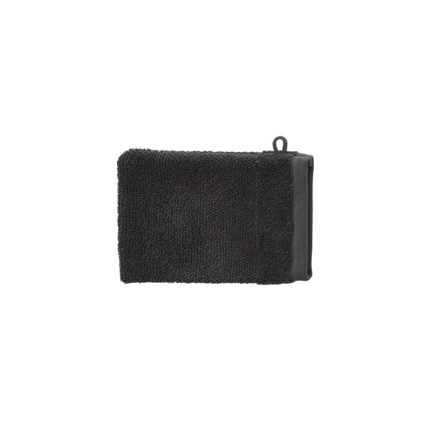 Interliving Handtuch Serie 9108 - Waschhandschuh anthrazitfarbene Baumwolle - ca. 16 x 20 cm