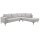 Interliving Sofa Serie 4255 – Ecksofa silberfarbener Bezug Mara 9 & schwarze Metallfüße 4.26 - Stellfläche ca. 270 x 240 cm