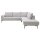 Interliving Sofa Serie 4255 – Ecksofa silberfarbener Bezug Mara 9 & schwarze Metallfüße 4.26 - Stellfläche ca. 270 x 240 cm