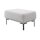 Interliving Sofa Serie 4255 – Polsterhocker silberfarbener Bezug Mara 9 & schwarze Metallfüße 4.26 - ca. 65 x 95 cm
