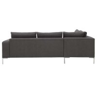 Interliving Sofa Serie 4255 – Ecksofa grauer Bezug Comora 9853 & silberfarbene Metallfüße 4.26 - Stellfläche ca. 185 x 255 cm