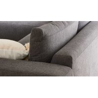 Interliving Sofa Serie 4255 – Ecksofa grauer Bezug Comora 9853 & silberfarbene Metallfüße 4.26 - Stellfläche ca. 185 x 255 cm