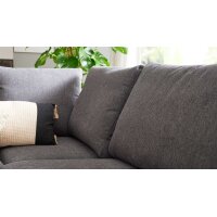 Interliving Sofa Serie 4255 – Ecksofa grauer Bezug Comora 9853 & silberfarbene Metallfüße 4.26 - Stellfläche ca. 185 x 255 cm