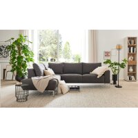 Interliving Sofa Serie 4255 – Ecksofa grauer Bezug Comora 9853 & silberfarbene Metallfüße 4.26 - Stellfläche ca. 185 x 255 cm